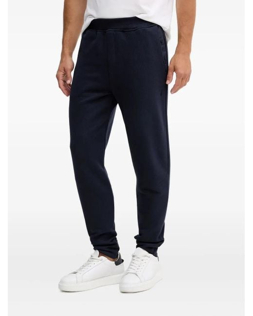 Trussardi Blue Elasticated-Cuff Trousers for men