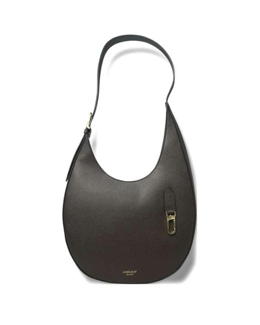 Avenue Black Hoop Shoulder Bag