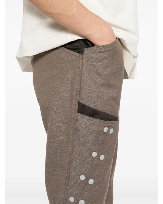Kiko Kostadinov Gray Inex Snap Trousers for men