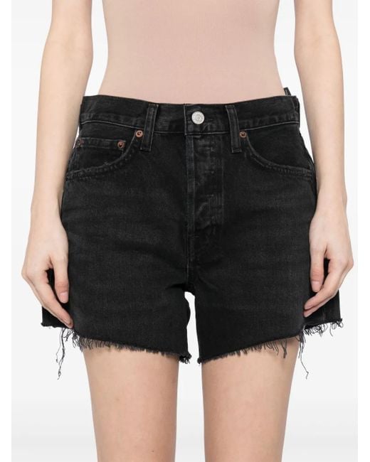 Agolde Black Parker Shorts