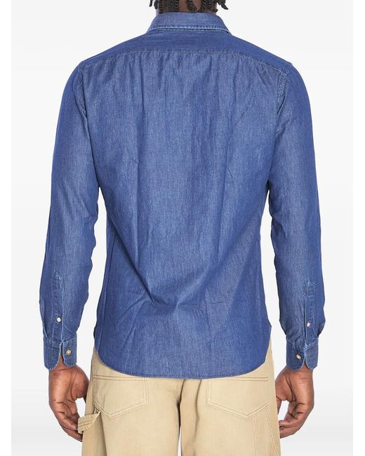 Borriello Marechiaro Denim Overhemd in het Blue voor heren