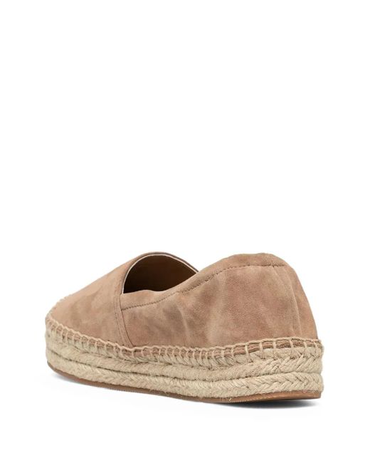Boss Natural Suede Platform Espadrilles