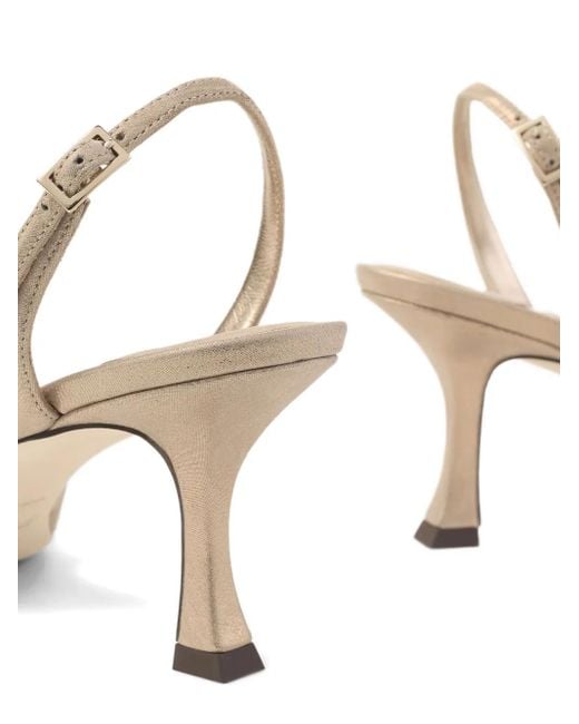 Jimmy Choo Metallic 70Mm Elsy Sling-Back Sandals