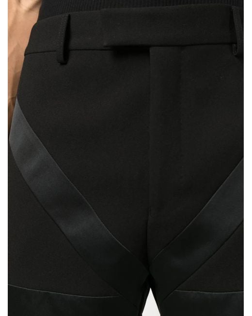 Ferragamo Black Inlay Tailored Trousers for men