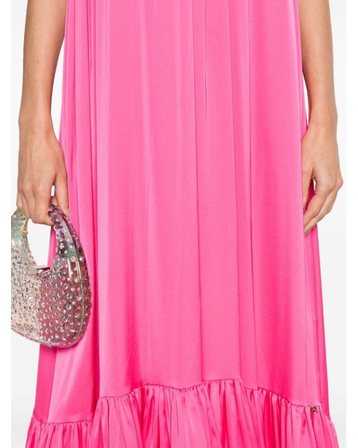 Robe longue à dos ouvert Nissa en coloris Pink