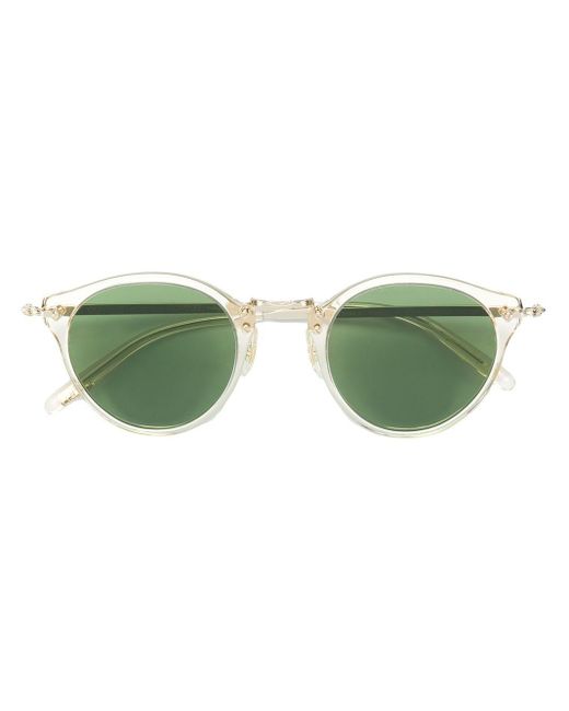 Oliver Peoples Green Runde Sonnenbrille