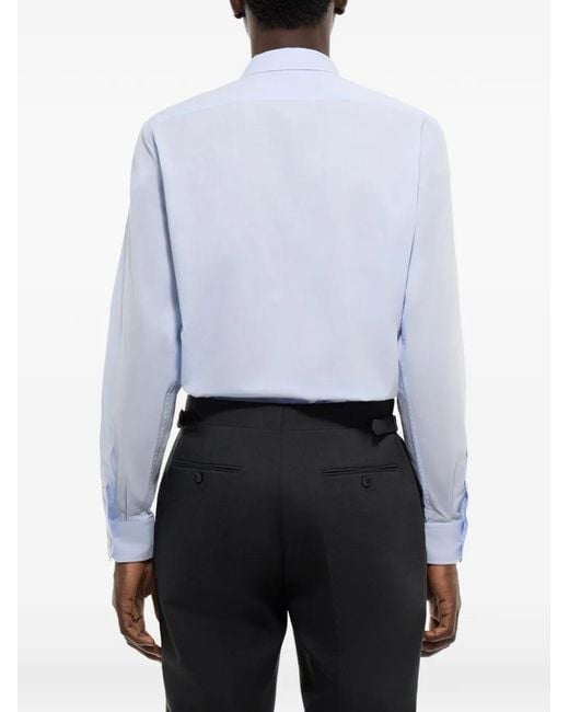 Fursac Blue Buttoned Shirt for men