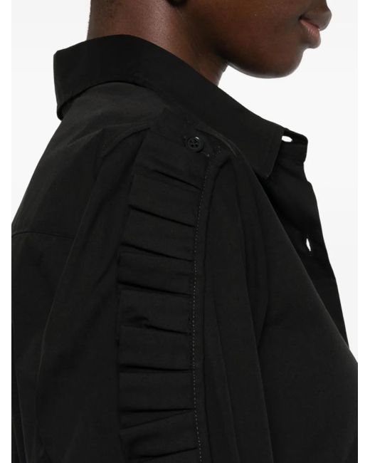 Coperni Black Ruffle-Detailing Shirt