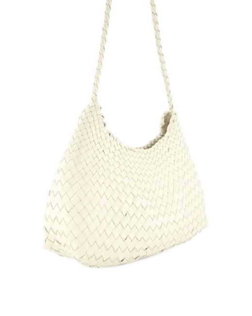 Borsa A Spalla Santa Rosa di Dragon Diffusion in White