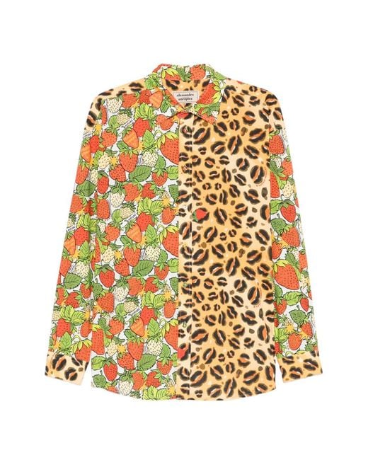 ALESSANDRO ENRIQUEZ Metallic Multi-Print Shirt