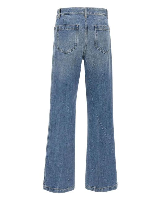 Seafarer Blue Curt Four-Pocket Flare Jeans
