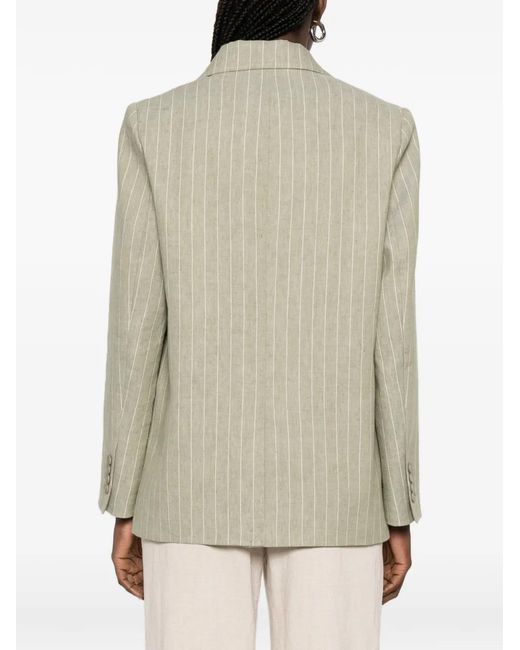 Maje White Linen Blend Suit Jacket