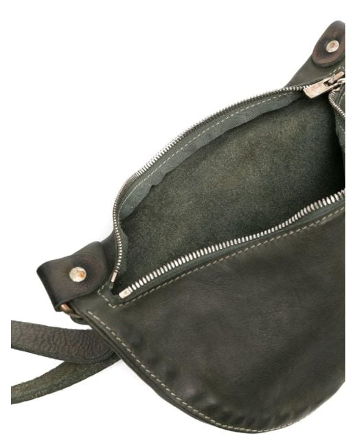 Guidi Black Small Leather Belt Bag