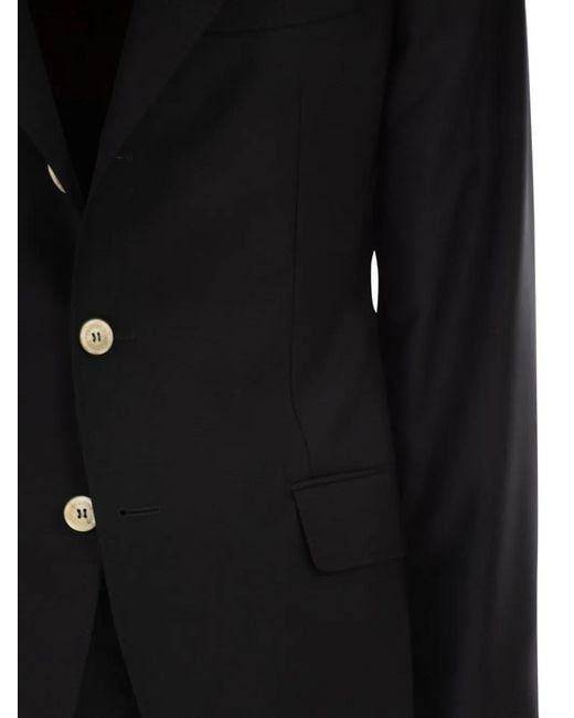 Brunello Cucinelli Black Button-Up Suit for men