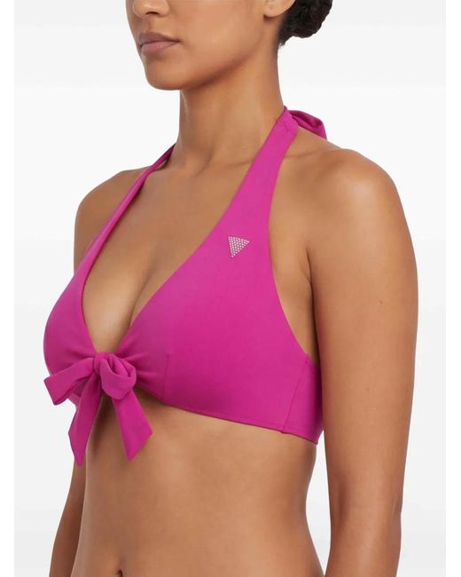 Guess Pink Bikini À Dos-Nu Et Détail De Nœud