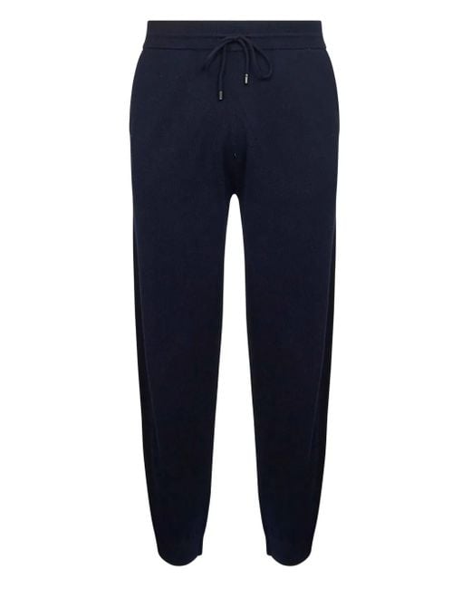 Mc2 Saint Barth Blue Elasticated-Waistband Track Pants for men