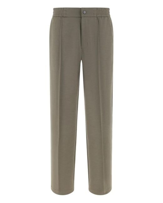Boggi Gray Technical Wool Wooltech Pants for men