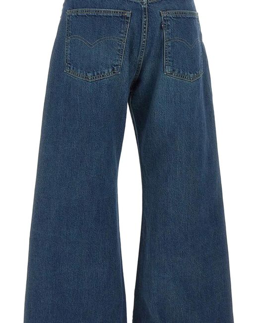 Levi's Blue Carve Five-Pocket Flared Jeans