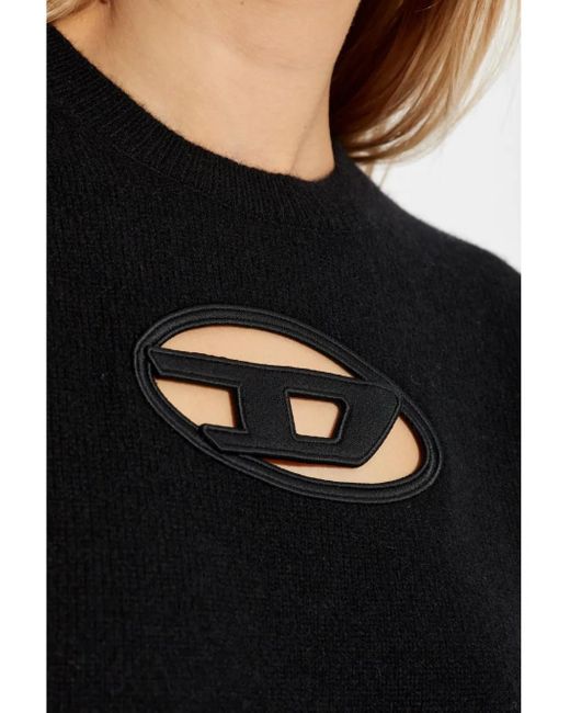 DIESEL Black M-Areesa Slim Cut-Out Logo Sweater