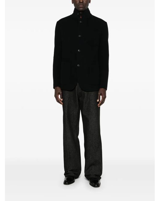 Corneliani Black Pocket Button Jacket for men