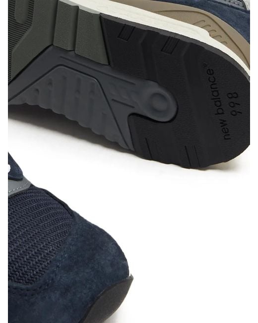 New Balance Blue 998 Logo-Appliqué Sneakers for men