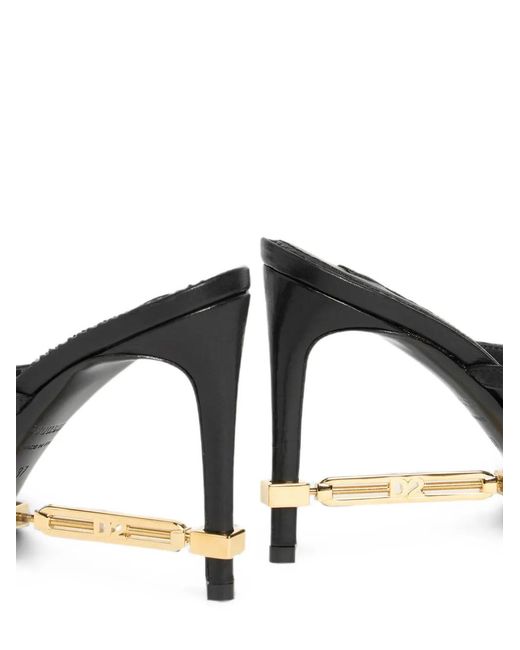 DSquared² Black Chic Night Heeled Sandals