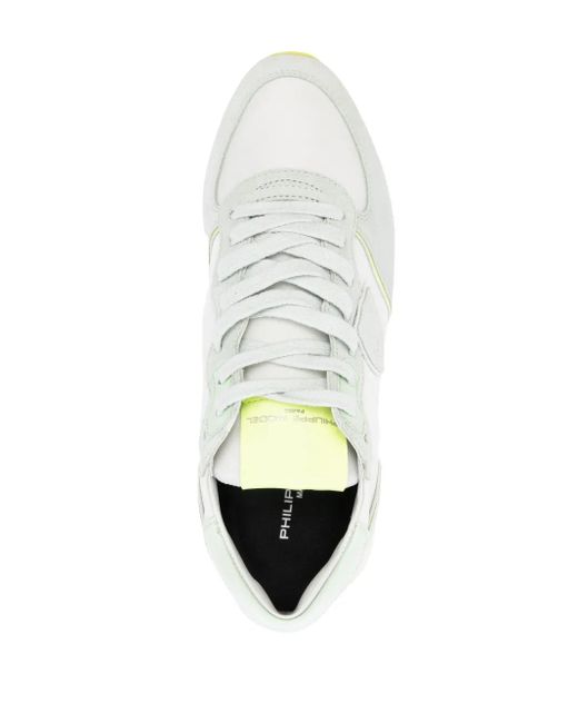 Philippe Model White Tropez Lace-Up Sneakers
