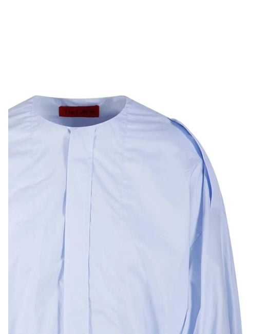Thelatest Blue Chemise À Manches Ballon
