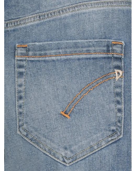 Jeans Con Applicazione Logo di Dondup in Blue