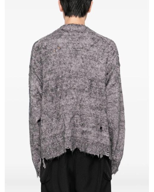 Cardigan À Patch Logo Maison Mihara Yasuhiro pour homme en coloris Gray