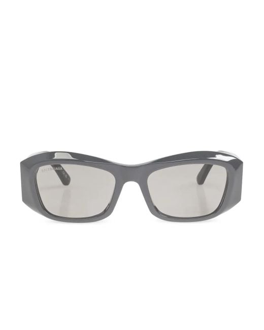Balenciaga Gray Rectangle-frame Sunglasses