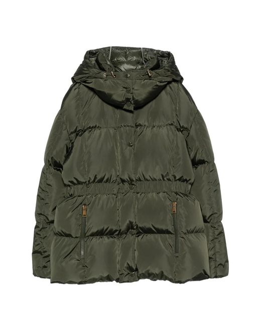 Moncler Green Quilted Hooded Jacket