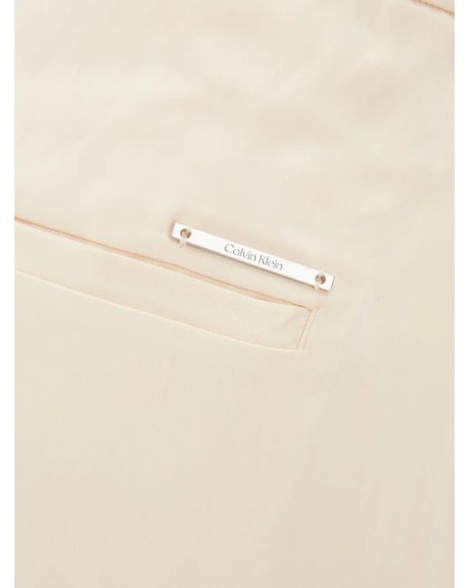 Calvin Klein White Straight-Leg Track Pants