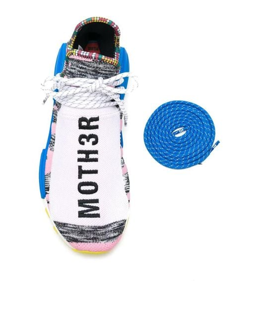 Adidas Blue X Pharrell Williams Solar Hu Nmd "Solar Pack Moth3R" Sneakers