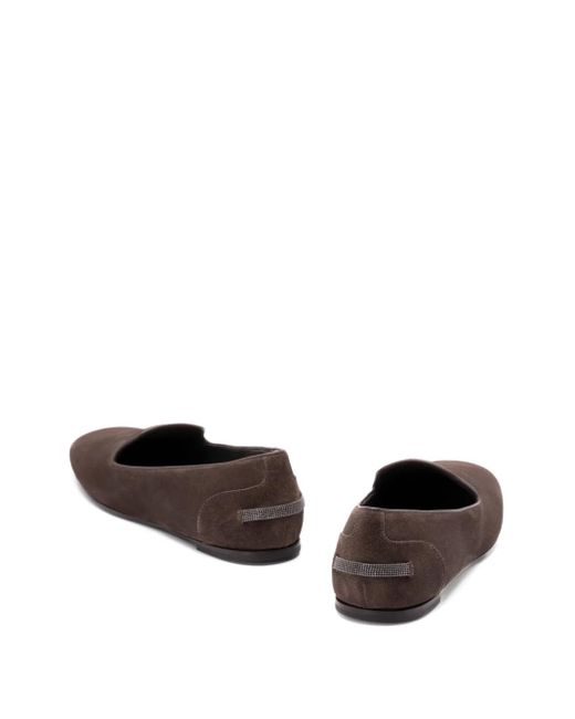 Brunello Cucinelli Brown Loafer aus Wildleder