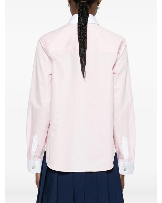 Casablanca Pink Crystal-Embellishment Shirt