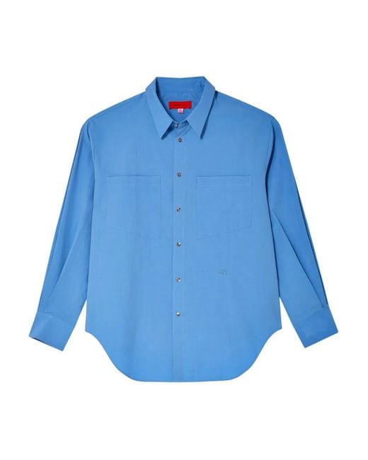 Camisa con botones Eckhaus Latta de color Blue