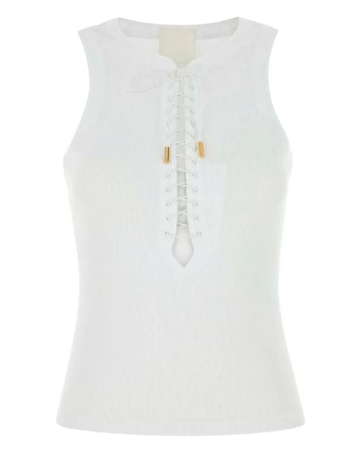 Givenchy レースアップ タンクトップ White