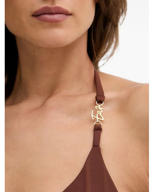Bikini Con Logo di EA7 in Brown