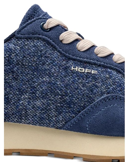 HOFF Blue City Suede-Panelled Textured Sneakers