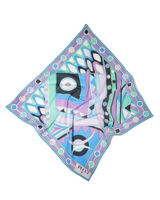 Petit foulard à imprimé Vivara Emilio Pucci en coloris Blue