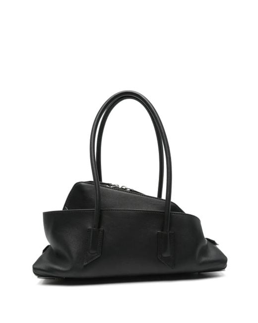 The Attico Black La Passeggiata Small Tote Bag