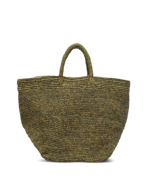 IBELIV Vanille Raffia Shopper in het Green