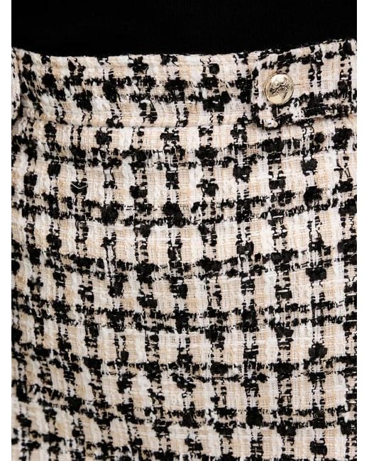 Joop! Black Scara Button Checked Skirt