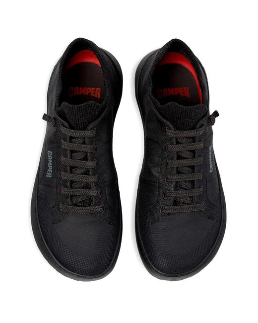 Camper Black Peu Serra Lace-Up Knit Trainers for men