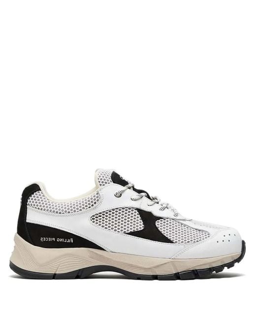 Filling Pieces White Logo-Embellished Leather Low-Top Sneakers