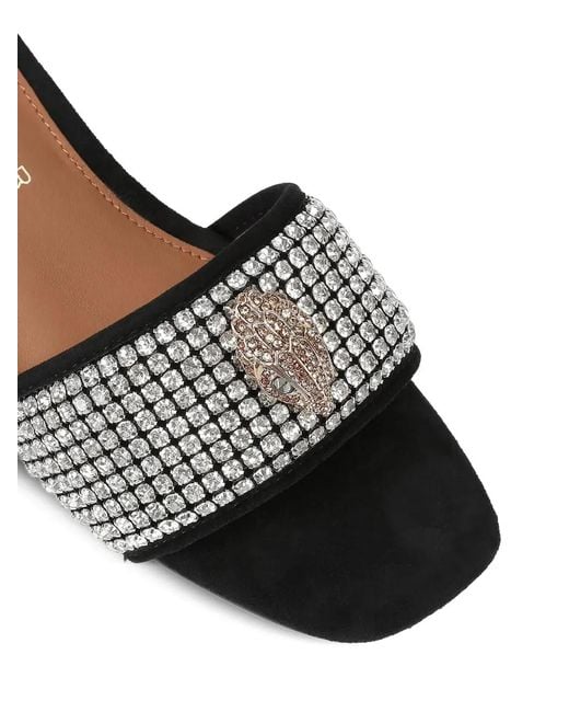 Kurt Geiger White Kensington Embellished Slides