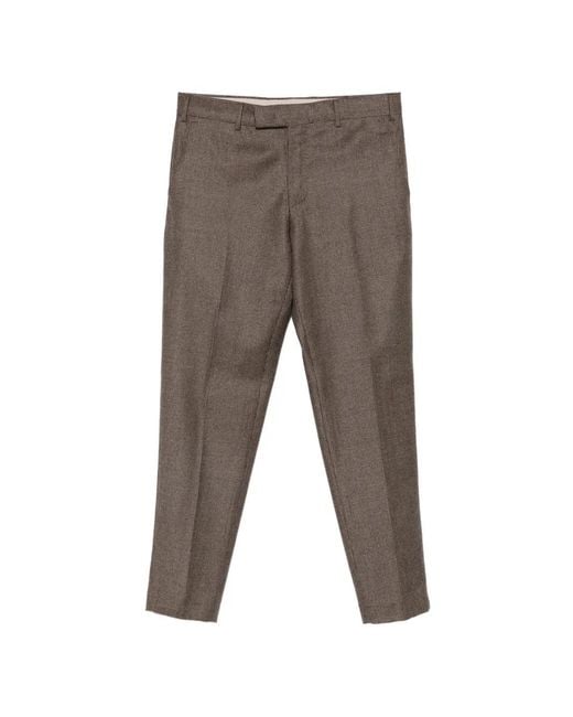 PT Torino Gray Houndstooth Trousers for men