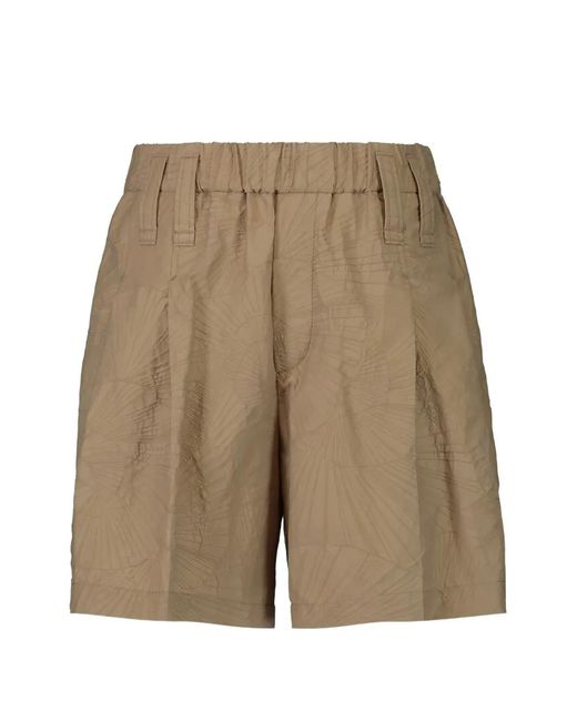 Brunello Cucinelli Natural Bermuda Mini Shorts