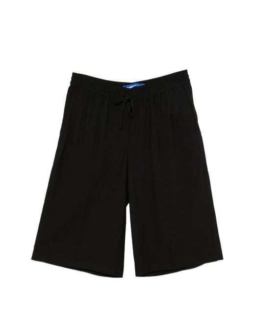 Karl Lagerfeld Black Drawstring-Waist Shorts